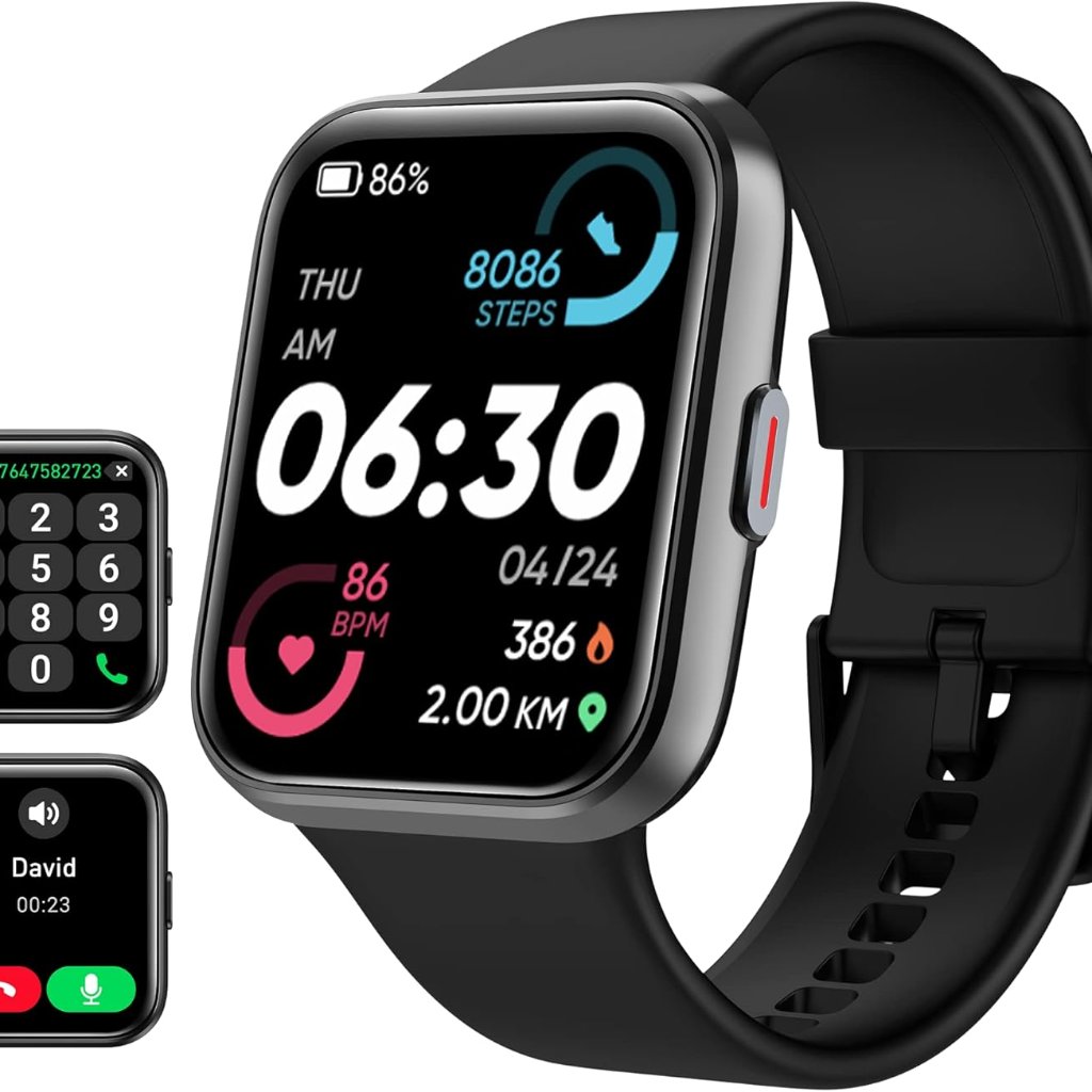 Smart Watch For Men Android & Iphone, Alexa Built-In, 1.8" Touch Screen Fitness